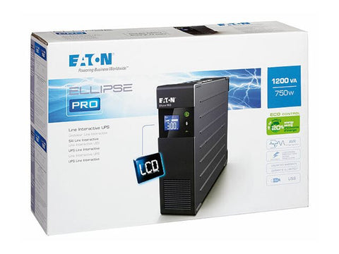 EATON UPS Ellipse PRO 1200 USB FR(rack/tower) - AC 230 V - 750 Watt - 1200 VA - USB - French 8 Output - 2U - 19inch
