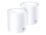 TP-LINK Deco X60 AX3000 Wi-Fi 6 Whole-Home Mesh System 2-pack Quad-core CPU 2x GE RJ45 4xint.antennas MU-MIMO