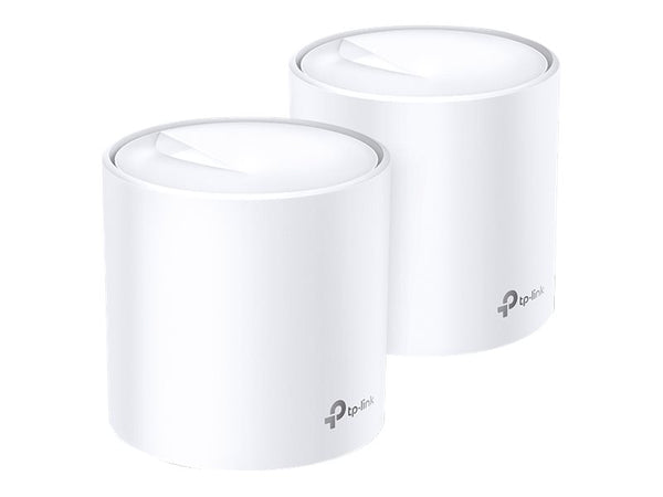 TP-LINK Deco X60 AX3000 Wi-Fi 6 Whole-Home Mesh System 2-pack Quad-core CPU 2x GE RJ45 4xint.antennas MU-MIMO