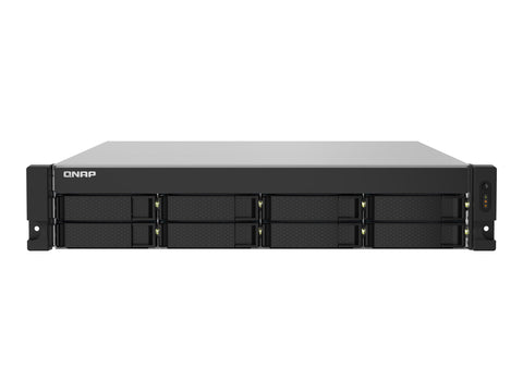 QNAP TS-832PXU-RP-4G 8-Bay rackmount NAS AL324 4Go DDR4 UDIMM RAM SATA 6Gb/s 2x 10GbE SFP+ 2x 2.5GbE 1x PCIe Gen2 x2 slot 250W