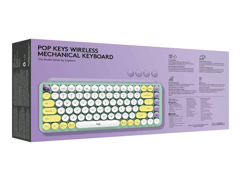 LOGITECH POP Keys Wireless Mechanical Keyboard With Emoji Keys - DayDream Mint Central (FR)