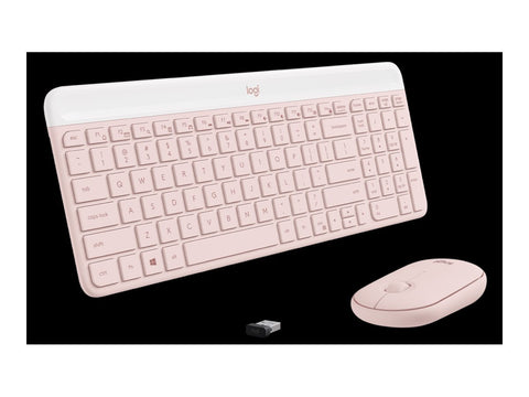 LOGITECH MK470 Slim Combo - ROSE - (FRA) - CENTRAL-419