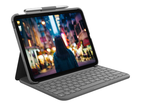 LOGITECH Slim Folio for iPad 10th gen - GREY - (FR) - CENTRAL