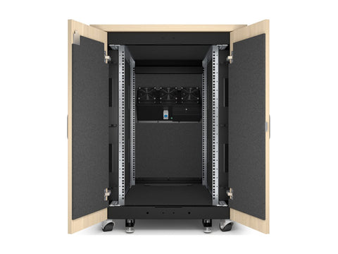 APC NetShelter Soundproof Server Rack 17U 230V 1000H x 750W x 1134D mm Maple