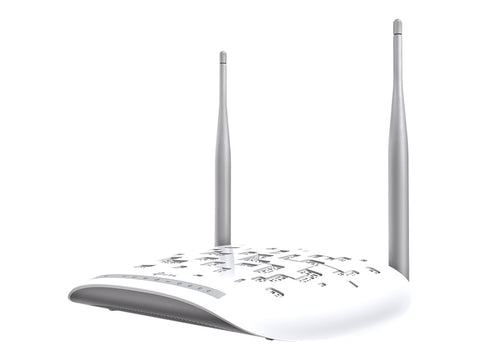 TP-LINK 300Mbps Wireless N USB VDSL2 Modem Router Broadcom, 802.11b/g/n 300Mbps at 2.4GHz 4 FE LAN ports 1 USB 2.0 Port 2 fixed ant