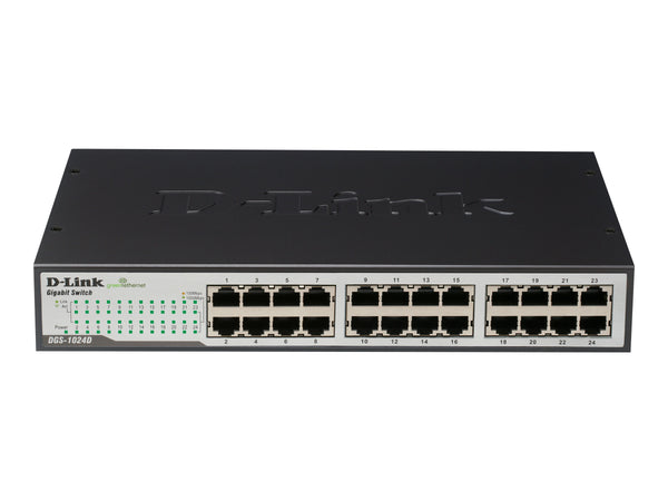 D-LINK SWITCH 24 PORTS 10/100/1000 MBPS RACKABLE - NON MANAGEABLE