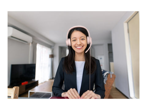 LOGITECH H390 Headset on-ear wired USB-A rose