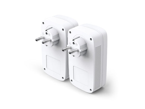 TP-LINK AV2000 2-Port Gigabit Passthrough Powerline Starter Kit 2000Mbps Powerline Data Rate Line-Neutral/Line-Ground 2x2 MIMO 2