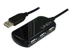 LINDY Rallonge active USB 2.0 Pro avec Hub 4 ports 8m