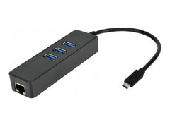 MCL USB Type-C to Gigabit Ethernet adapter with 3 ports hub USB 3.0