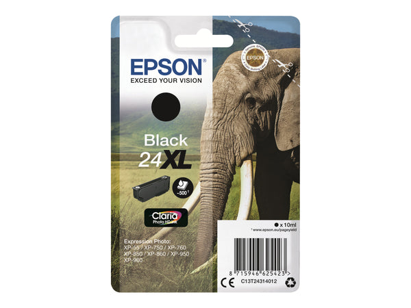 EPSON 5LB 24XL ink cartridge black high capacity 10ml 500 pages 1-pack RF-AM blister w/s