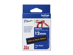 BROTHER P-Touch 12mm black/gold ribbon