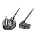 LINDY 1m UK 3 Pin to Right Angled IEC