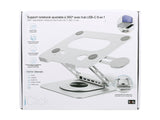 TNB iClick 360 adjustable notebook stand with detachable 6in1 hub aluminum