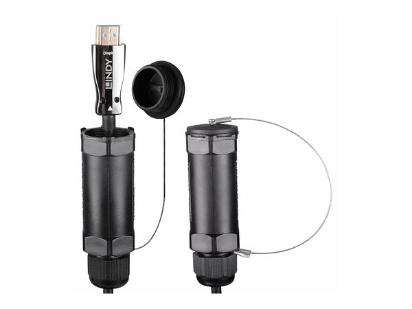 LINDY 70m armored Fibre Optic Hybrid HDMI 8K60 cable