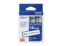 BROTHER RUBAN 18mm Noir/Blanc