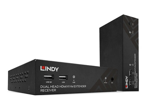 LINDY 100m Cat.6 Dual Head HDMI USB & RS232 Extender