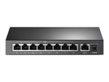 TP-LINK TL-SF1009P PoE+ Switch 8x 10/100Mbps PoE+ + 1x RJ45 10/100 Non-PoE 65W 802.3at/af Desktop Steel Case