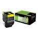 LEXMARK 80C20Y0 return toner yellow