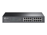 TP-LINK 16-Port Gigabit Desktop/Rackmount PoE+ Easy Smart Switch 16 Gigabit RJ45 ports including 8 PoE+ ports 110W PoE Power supply