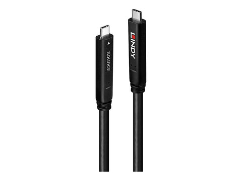LINDY 10m USB 3.2 Gen 2 and DP 1.4 Type C Hybrid Cable