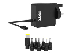 PORT DESIGNS Universal Power Adapter For Notebooks Up To 45W UK Plug 7 Universal Detachable Tips