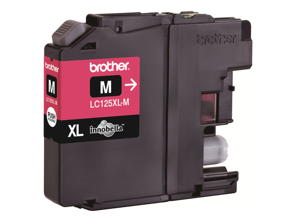 BROTHER LC-125XL cartouche dencre magenta haute capacité 1.200 pages 1-pack blister sans alarme