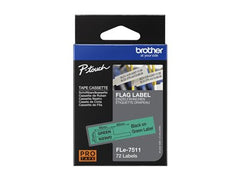 BROTHER FLe-7511 Bk On White Flag Tape