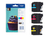 BROTHER LC-123 cartouche dencre cyan, magenta et jaune capacité standard 1-pack blister sans alarme