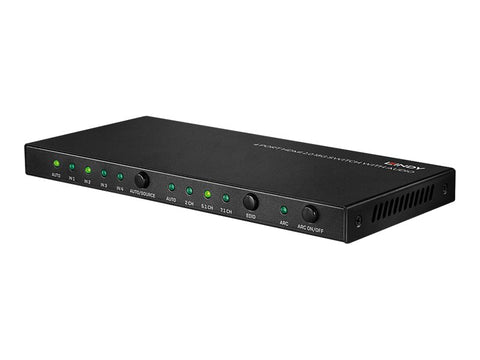 LINDY 4 Port HDMI 2.0 18G Switch with Audio