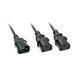 LINDY 2m IEC C14 to 2x IEC C13 Y Cable