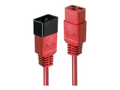 LINDY 1m IEC C19 to C20 Cable Red