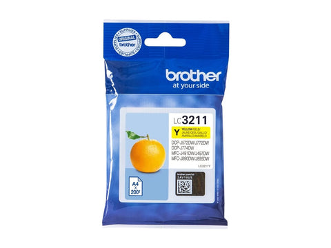 BROTHER LC3211Y Yellow ink cartridge with a capacity of 200 pages