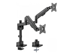 MCL Support écran bureau à amortisseur 2 écrans jusquà 32p/9Kg Noir
