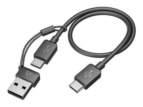 HP Poly Voyager Focus 2 USB-C-C Headset +USB-C/A Adapter