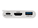 EATON TRIPPLITE USB-C to HDMI Adapter with USB-A Port and PD Charging HDCP White