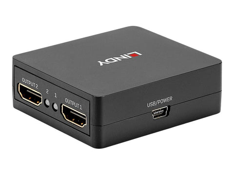 LINDY 2 Port HDMI 18G Splitter Compact