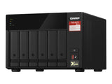 QNAP TVS-675-8G 6-bay NAS KX-U6580 8C/8T 2.5GHz 8Go 6xSATA 6Gb/s bays 2xM.2 NVMe PCIe Gen3 SSD slots 2x2.5GbE LAN optional 10GbE