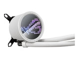 ASUS ROG RYUO III 240 ARGB white edition all-in-one CPU liquid cooler with Asetek 8th gen pump solution and Anime Matrix LED Display