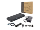I-TEC USB 3.0/USB-C/Thunderbolt 3 Dualdock 1x5K 2x4K 60Hz 2xDP 2xHDMI 1xGLAN 4xUSB 3.2 2xUSB-C 3.2 Gen.2 1xAudio/Mic Jack PD 100W KL