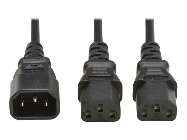 EATON TRIPPLITE Power cable C14 to 2xC13 splitter cable H05VV-F 10A 2M