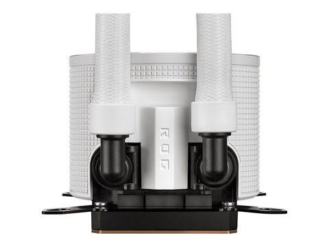 ASUS ROG RYUO III 240 ARGB white edition all-in-one CPU liquid cooler with Asetek 8th gen pump solution and Anime Matrix LED Display