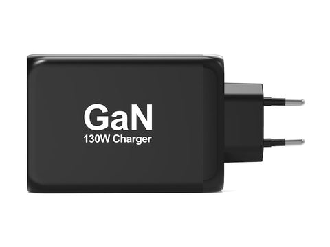 PORT DESIGNS 130W GaN charger USB-C and USB-A Gallium Nitride GaN technology more efficient smaller lighter