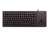 CHERRY mechanical keyboard with low profile keys 89 USB integrated optical trackball black