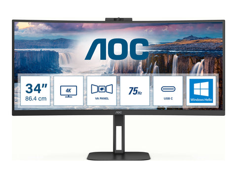 AOC CU34V5CW/BK 34p monitor HDMI DP USB