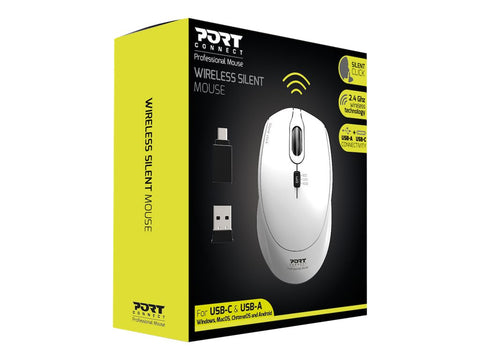 PORT DESIGNS Mouse Office Pro Silent Wireless - White