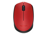 LOGITECH M171 Mouse wireless 2.4 GHz USB wireless receiver black red