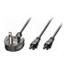 LINDY 2.5m UK 3 Pin to 2x C5 Y Cable