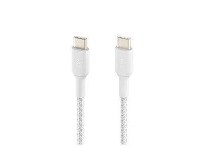 BELKIN Câble tressé USB-C USB-C 1m blanc