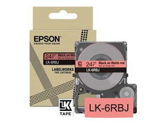EPSON Matte Tape Red/Black 24mm 8m